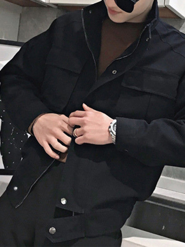 Chaqueta cargo con cremallera para hombre-1