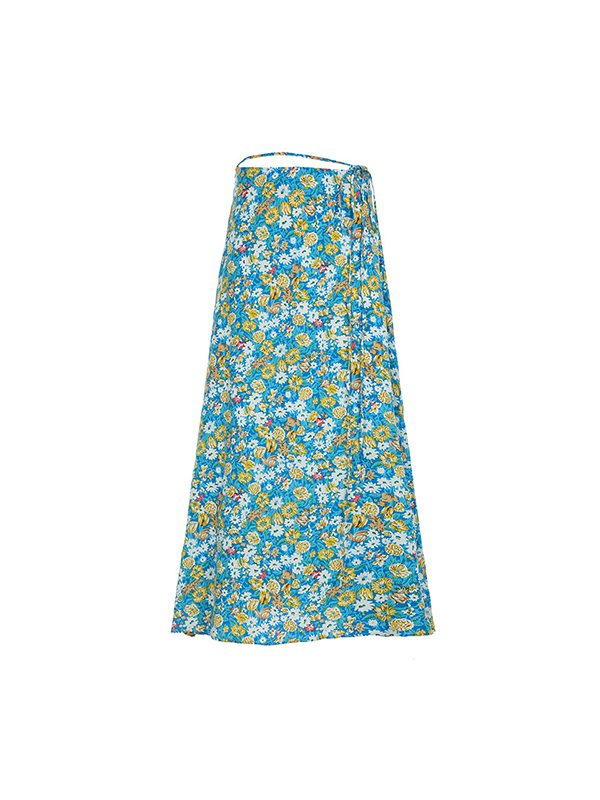 Falda larga de jacquard fresca y pequeña de verano-4