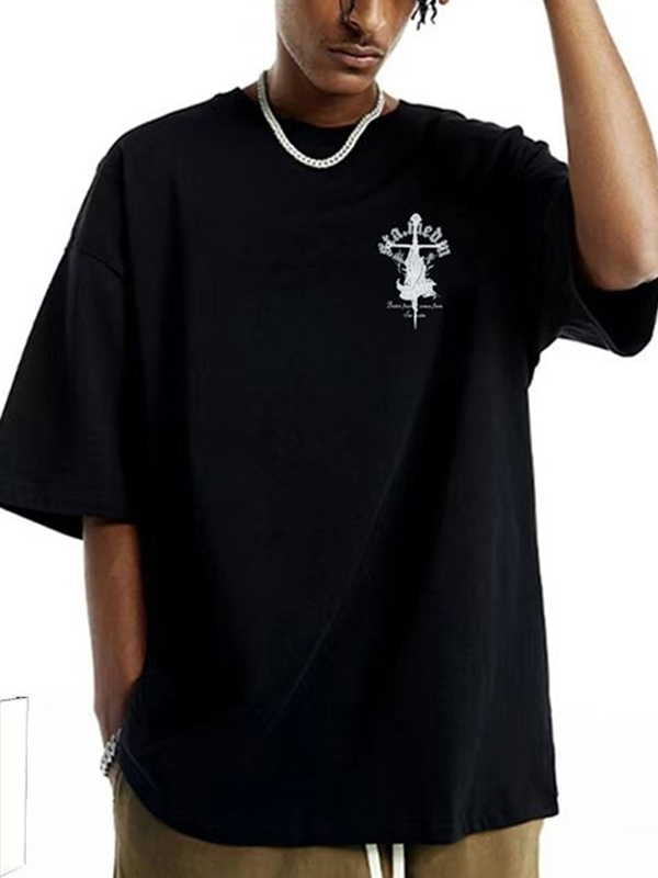 Camiseta de manga corta extragrande con gráfico para hombre-2