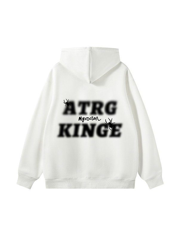 Sudadera con capucha de gran tamaño con diseño de araña para hombre-1