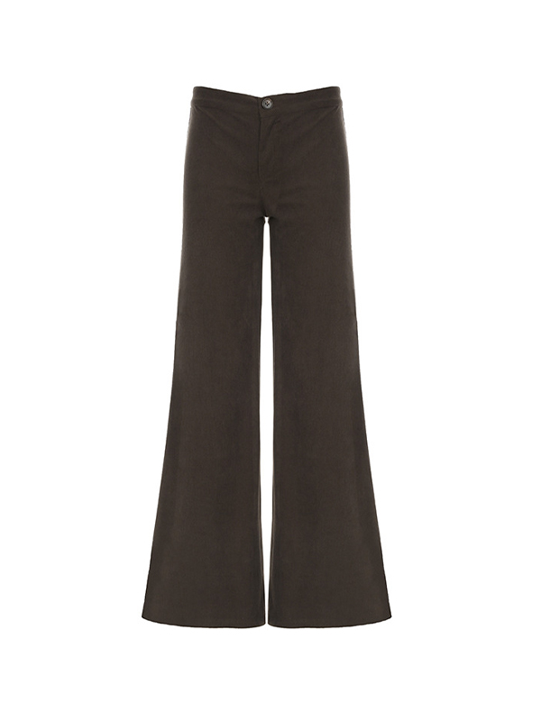 Pantalones de pana vintage con pierna acampanada-5