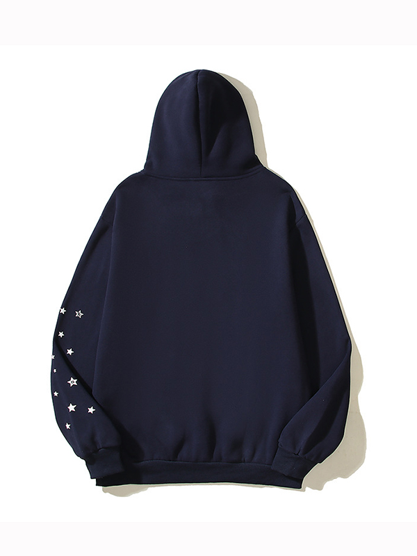 Sudadera con capucha estampada de gran tamaño para hombre-1
