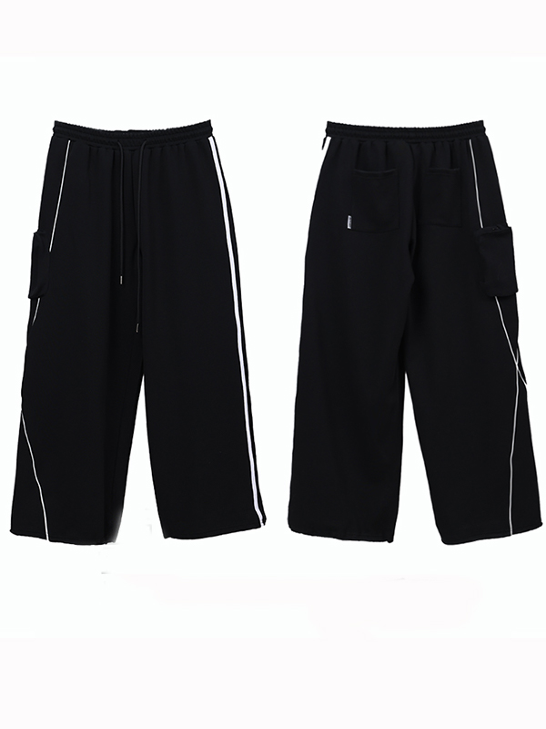 Pantalones deportivos con costuras asimétricas-4