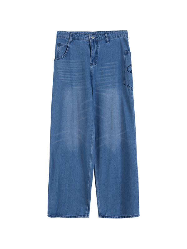 Vaqueros holgados con monograma para hombre-5