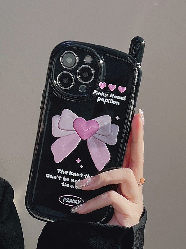Estuche para teléfono con patrón de lazo meñique-2