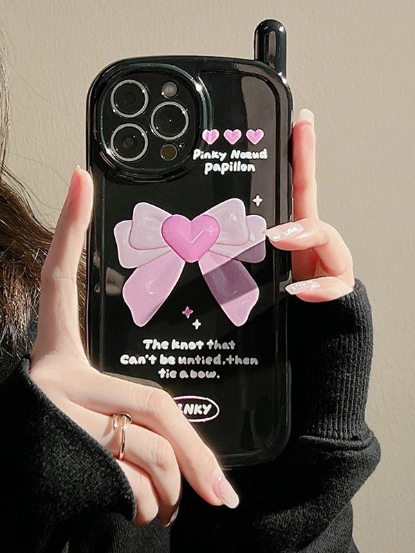 Estuche para teléfono con patrón de lazo meñique-0