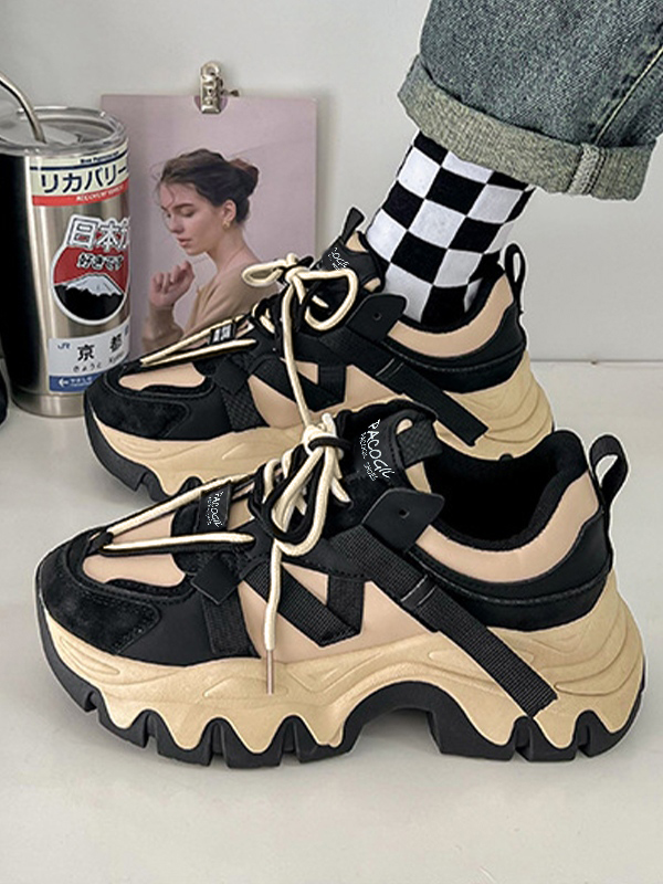 Zapatillas informales con plataforma gruesa-3