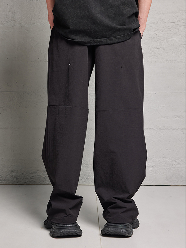 Pantalones cargo holgados lisos para hombre-5