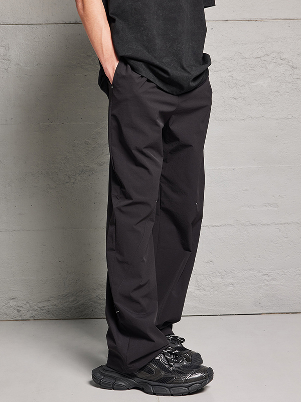 Pantalones cargo holgados lisos para hombre-3