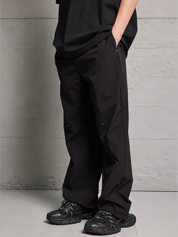 Pantalones cargo holgados lisos para hombre-1