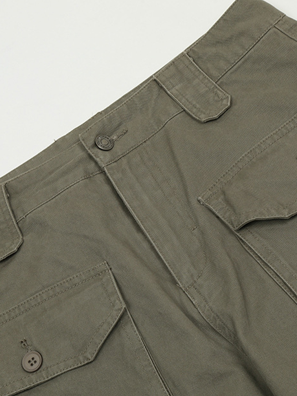 Pantalones cargo rectos informales lisos para hombre-5