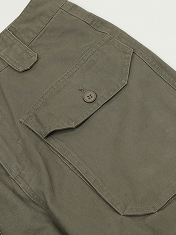 Pantalones cargo rectos informales lisos para hombre-6