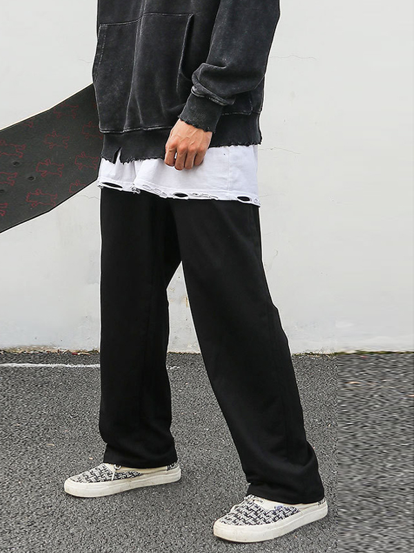 Pantalones deportivos y casuales desgastados retro para hombre-1
