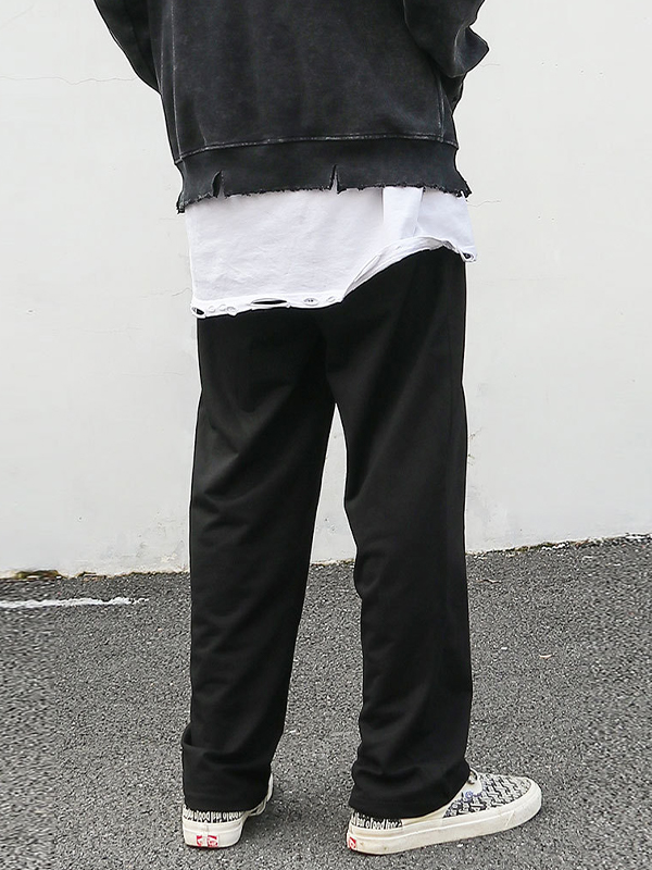Pantalones deportivos y casuales desgastados retro para hombre-2