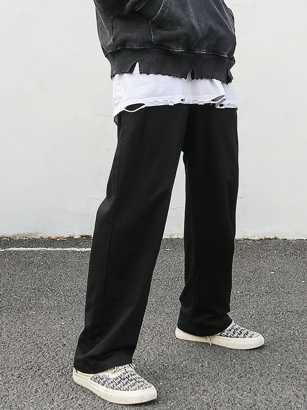 Pantalones deportivos y casuales desgastados retro para hombre-3